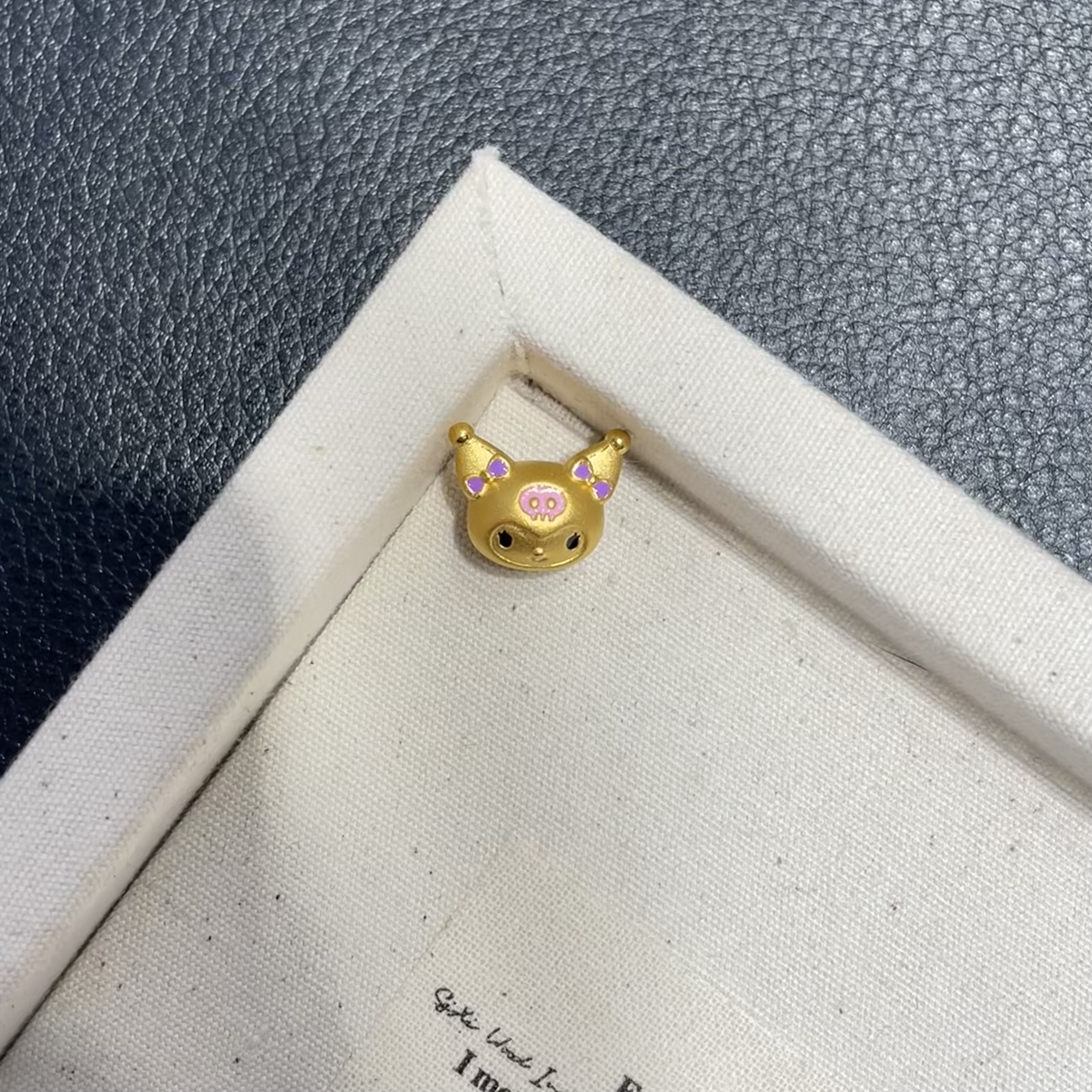 足金999三丽鸥库洛米黄金转运珠串珠diy手串可爱时尚