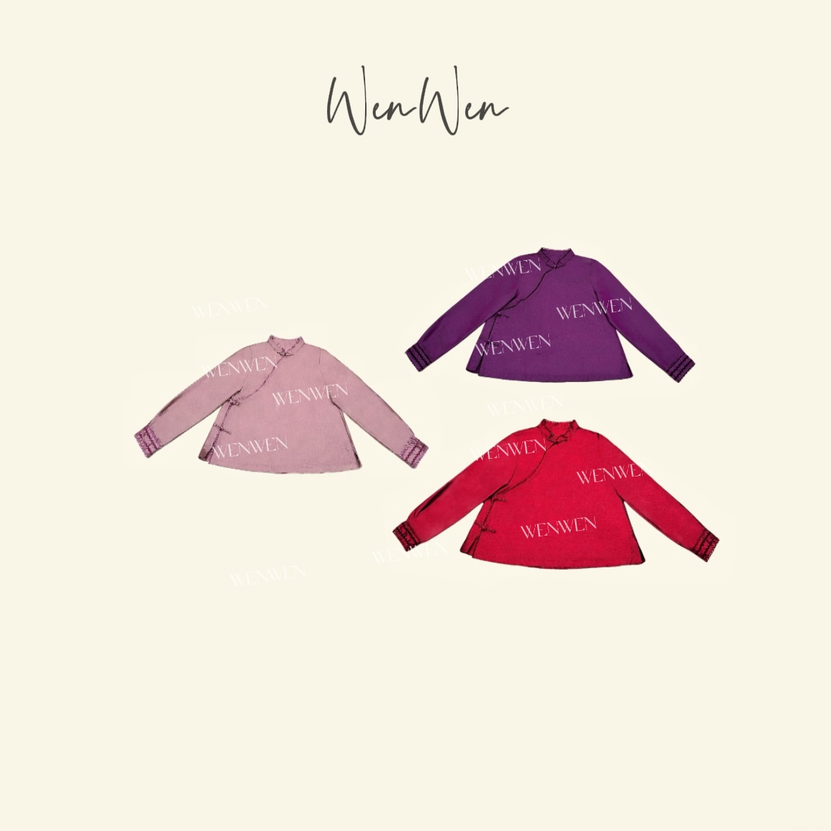 WENWEN-深圳原创【“十二花令”25秋季双宫丝时尚百搭上衣】SY1073