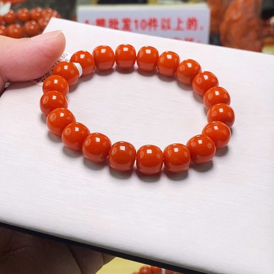 南红玛瑙未镶嵌手链