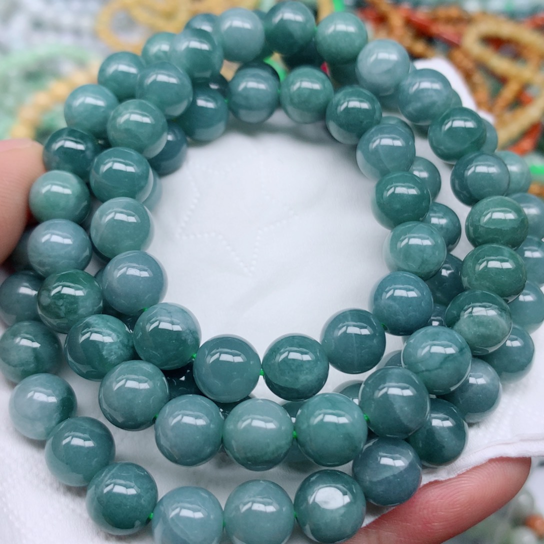 翡翠未镶嵌颈饰  珠子8