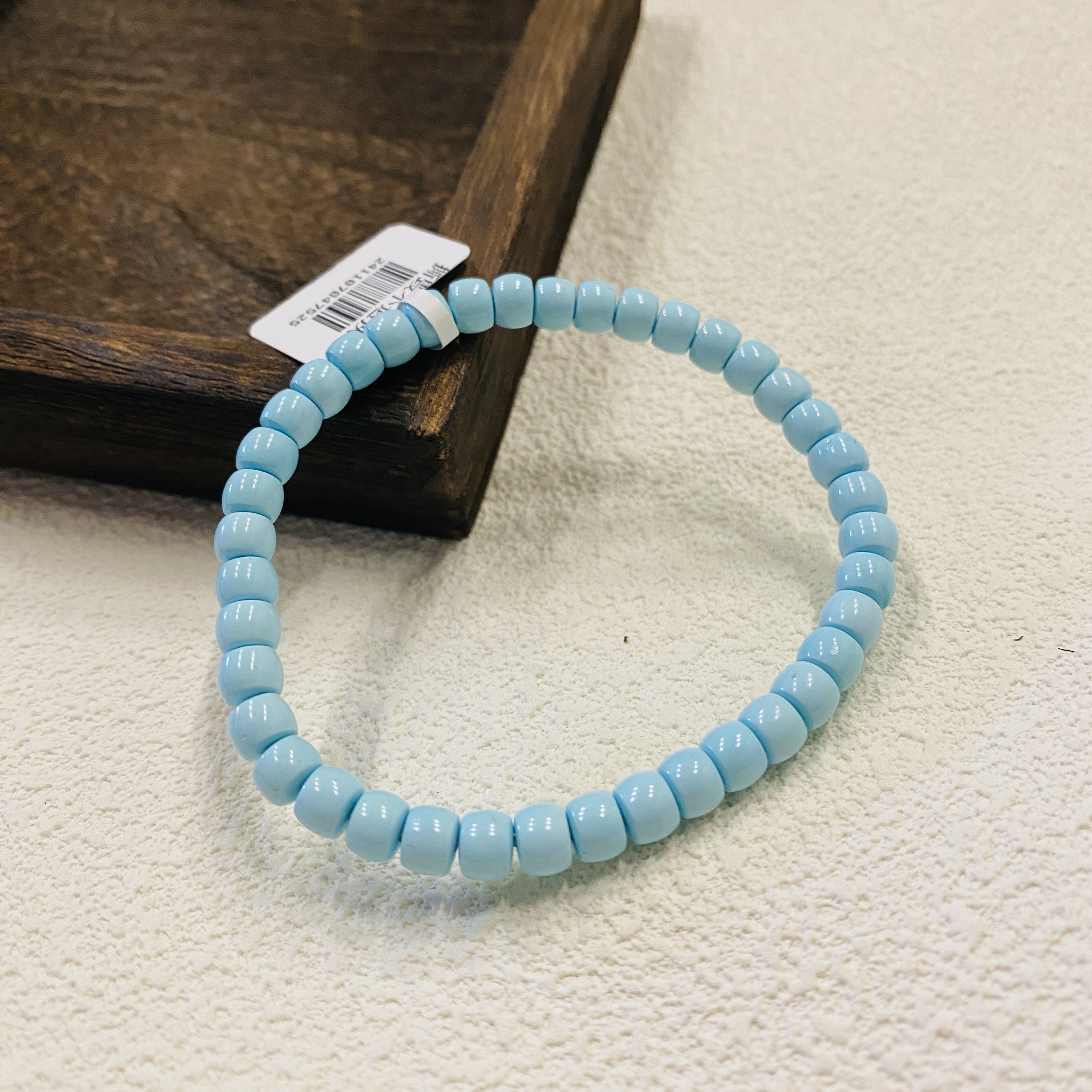 【V姐珠宝】J11705 典藏级-绿松石云盖寺直切手串