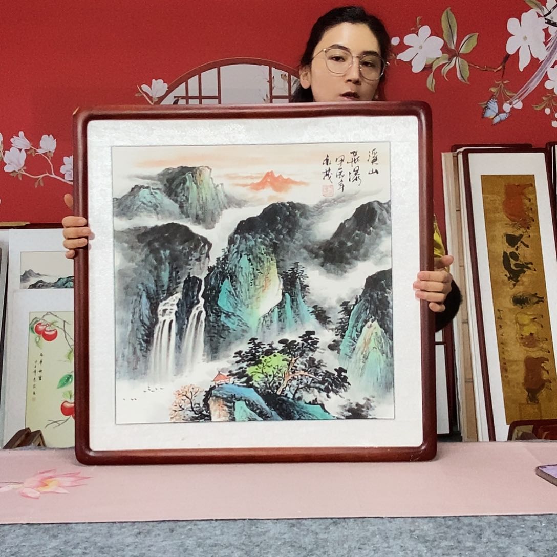 国画手写手绘国画作品63✖️63