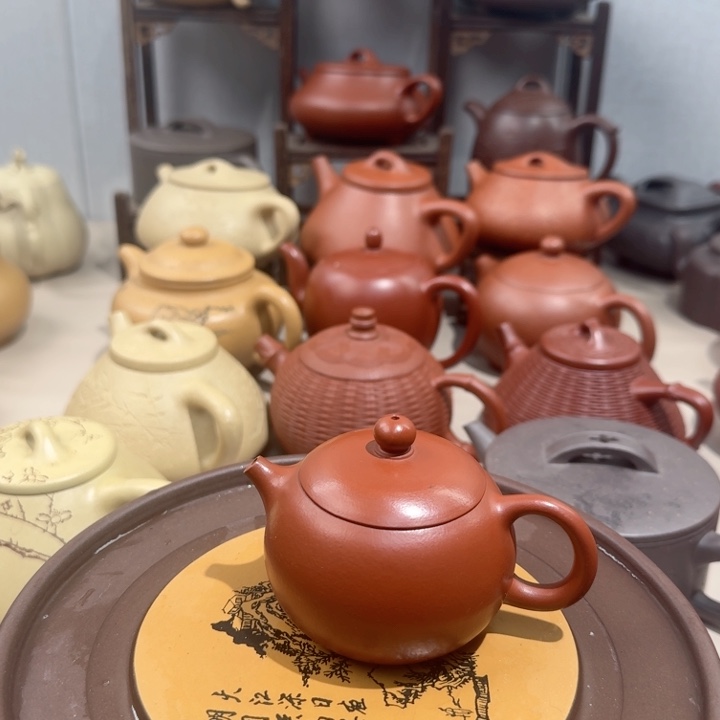 紫砂茶壶精工朱泥西施