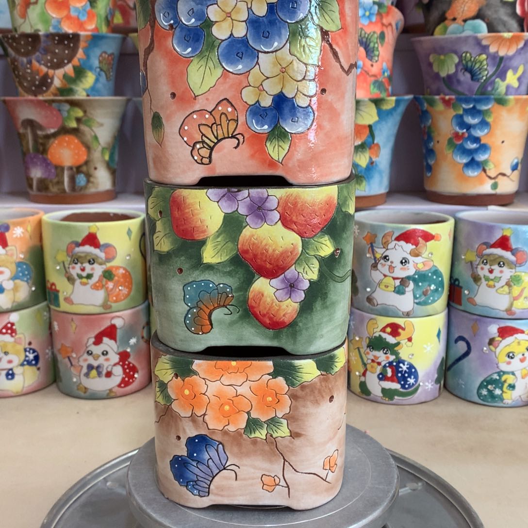 福利花盆，手绘huapen