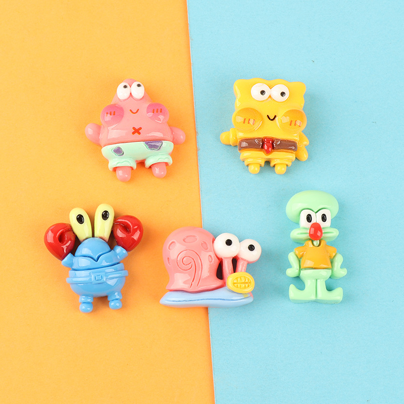 【海绵宝宝】新款油亮卡通海绵宝宝摆件DIY潮玩车载摆件