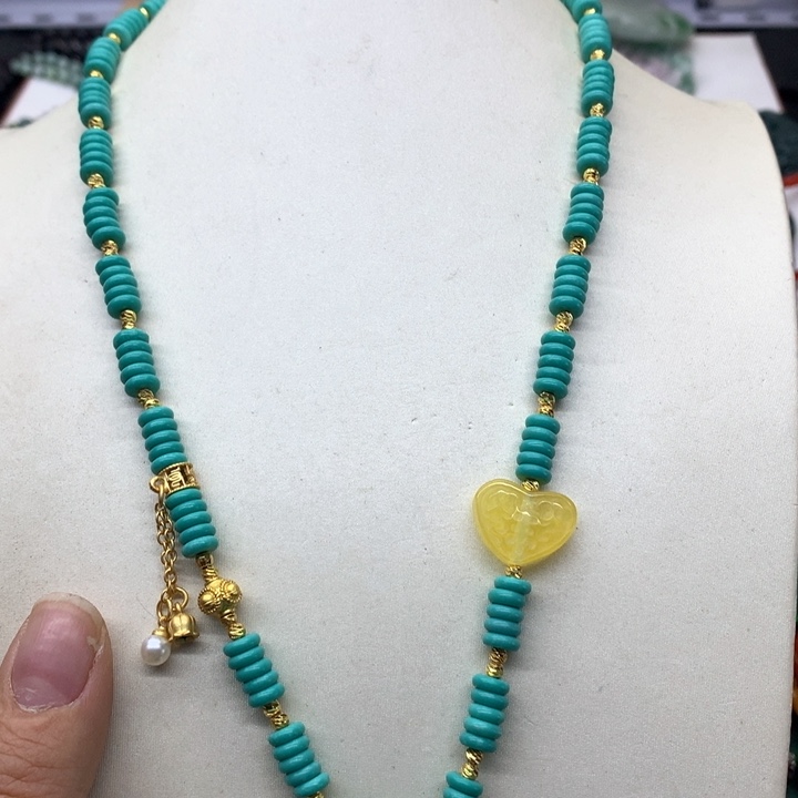 合金颈饰玛瑙/玉髓吊坠