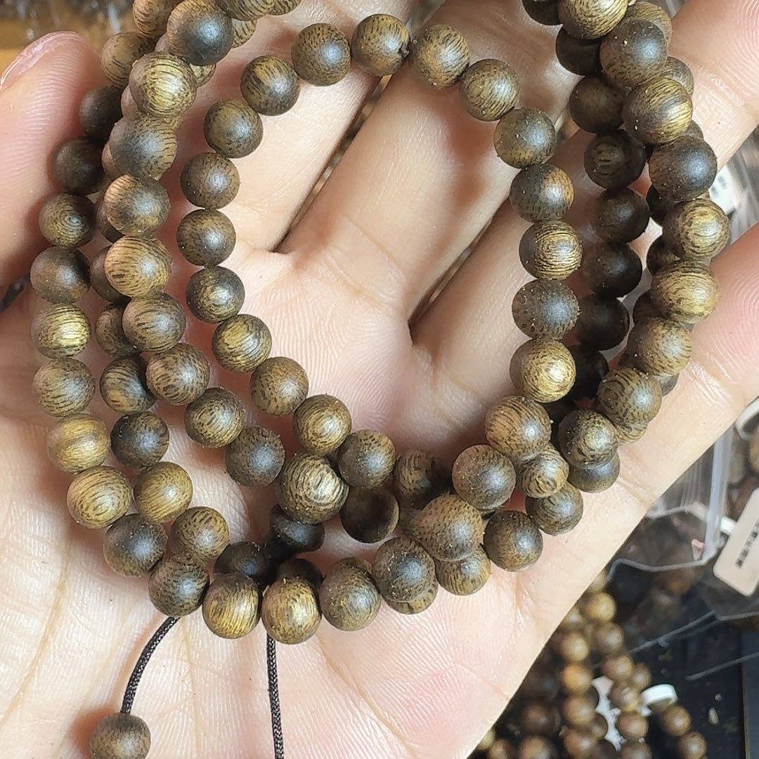 手串沉香奇楠沉香手串卡6圆珠多圈13.3克