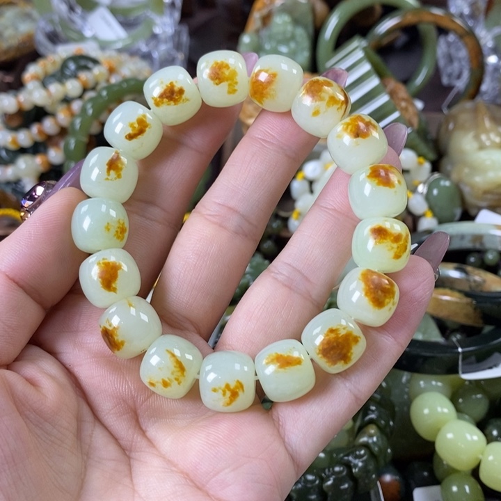 透闪石质玉手串未镶嵌用****0