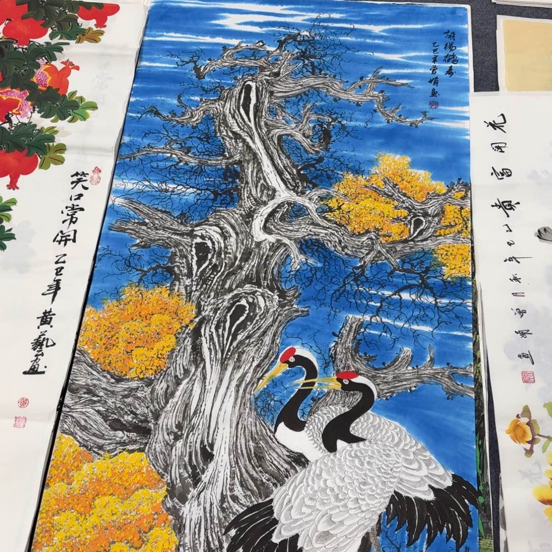 哈***哈国画140×70手绘画画画