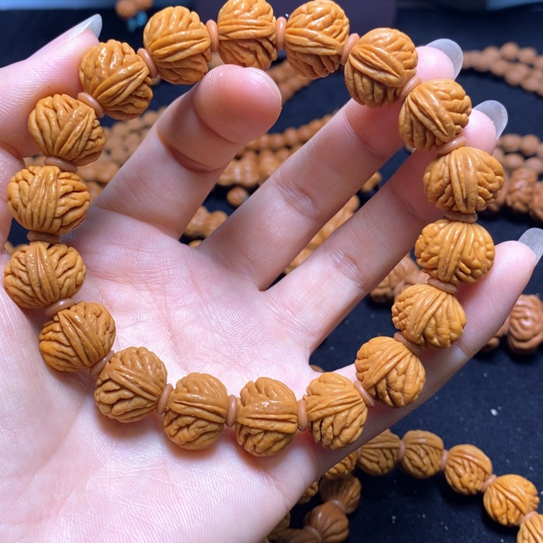 桃核手串秦岭文玩桃核手串