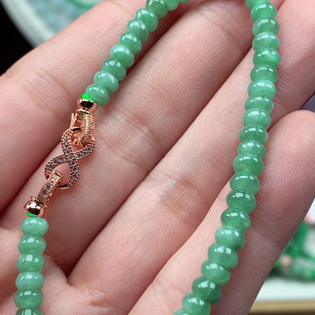 翡翠未镶嵌毛衣链翡翠