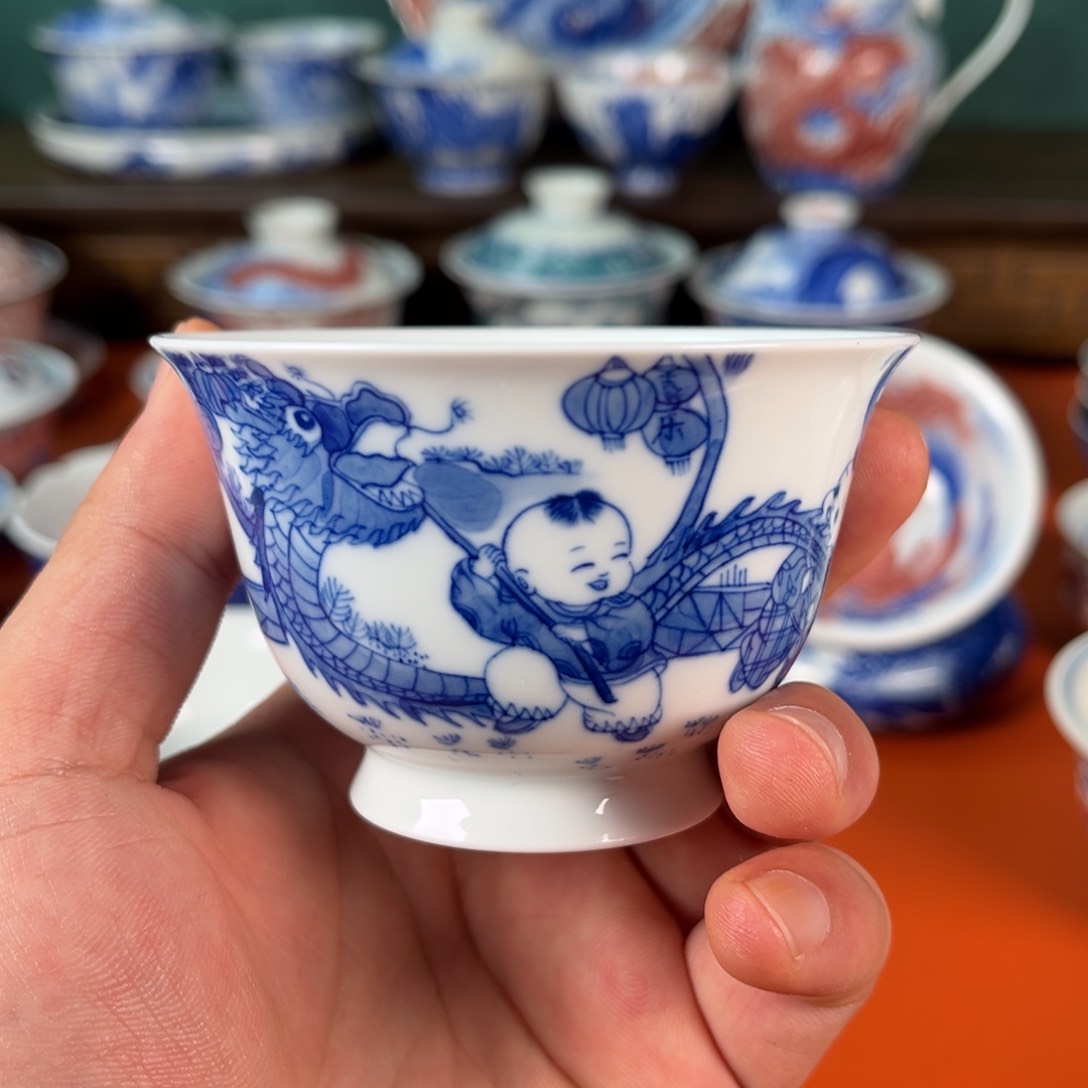 瓷片景德镇手工手绘