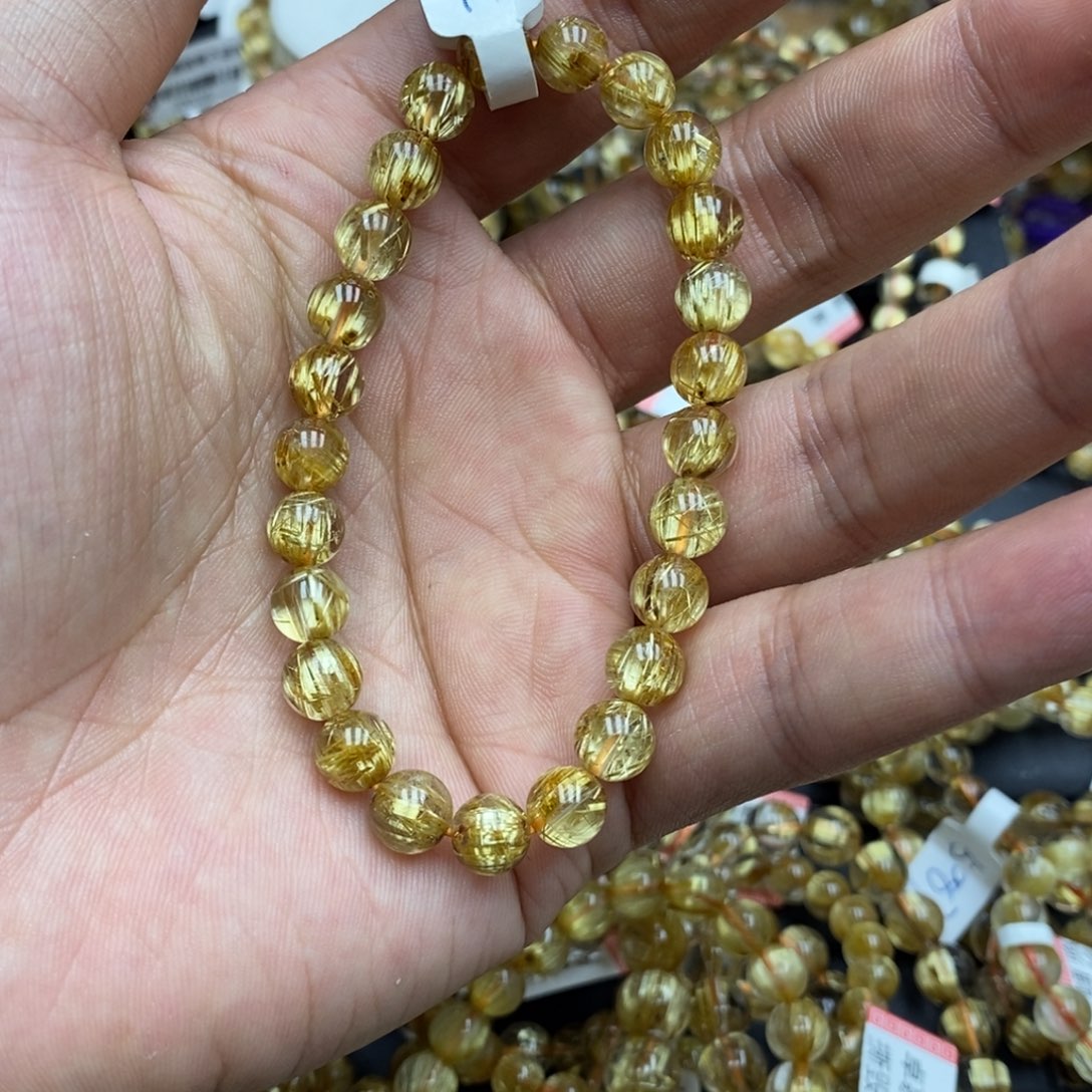 发晶手串未镶嵌呦***呦钛晶70159