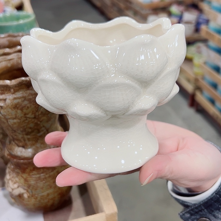 有孔.凑满10元发货多肉陶瓷花盆！