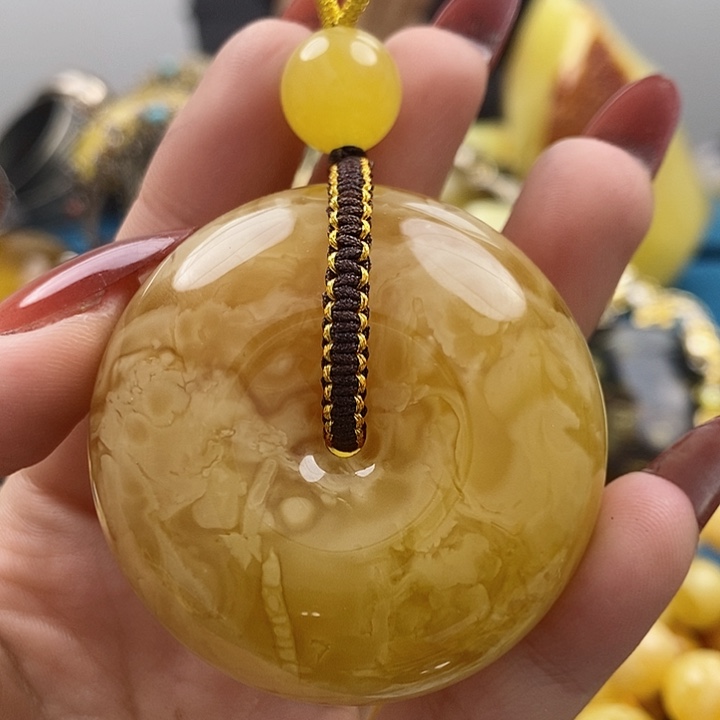 琥珀颈饰未镶嵌吊坠
