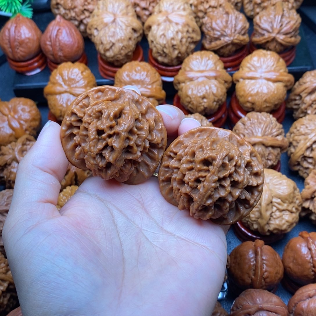 把件文玩核桃47宽边