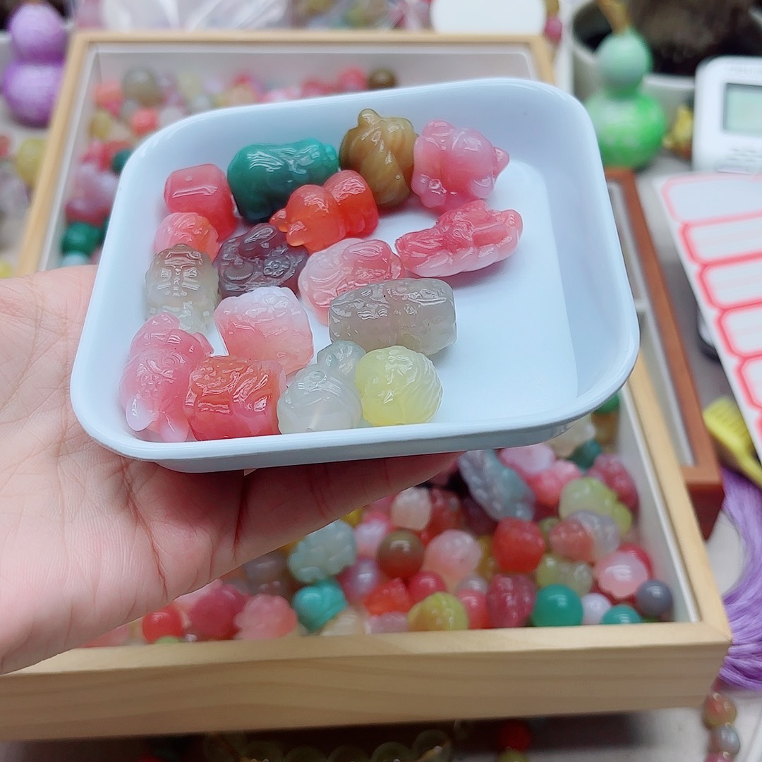 张***y玛瑙/玉髓未镶嵌手链盐源23