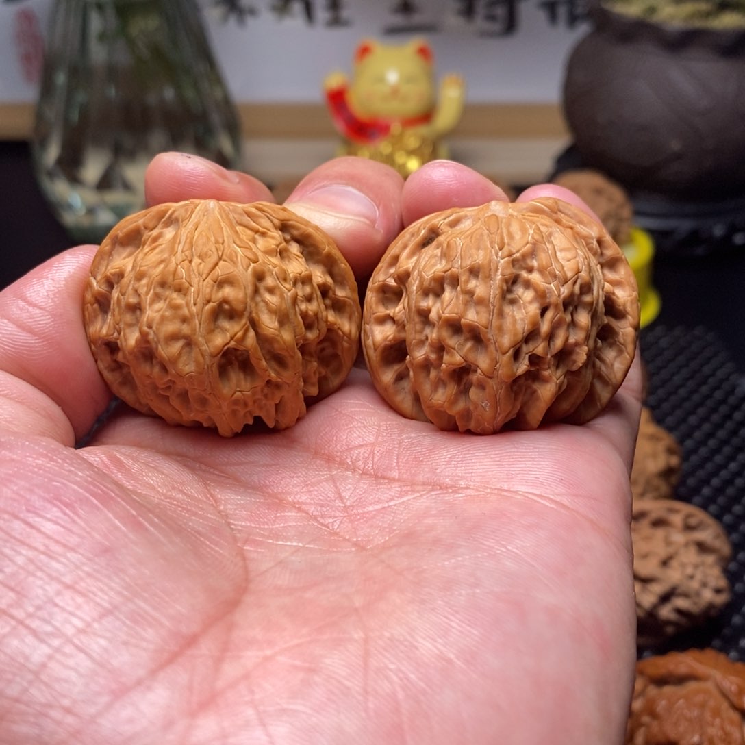 文玩核桃把件全品磨盘40