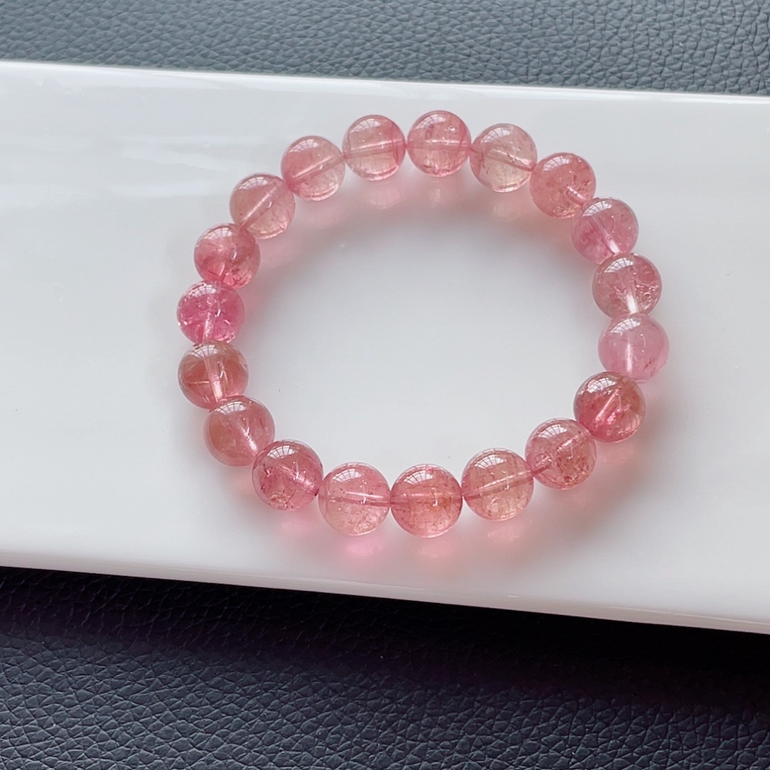 碧玺未镶嵌手链10mm左右