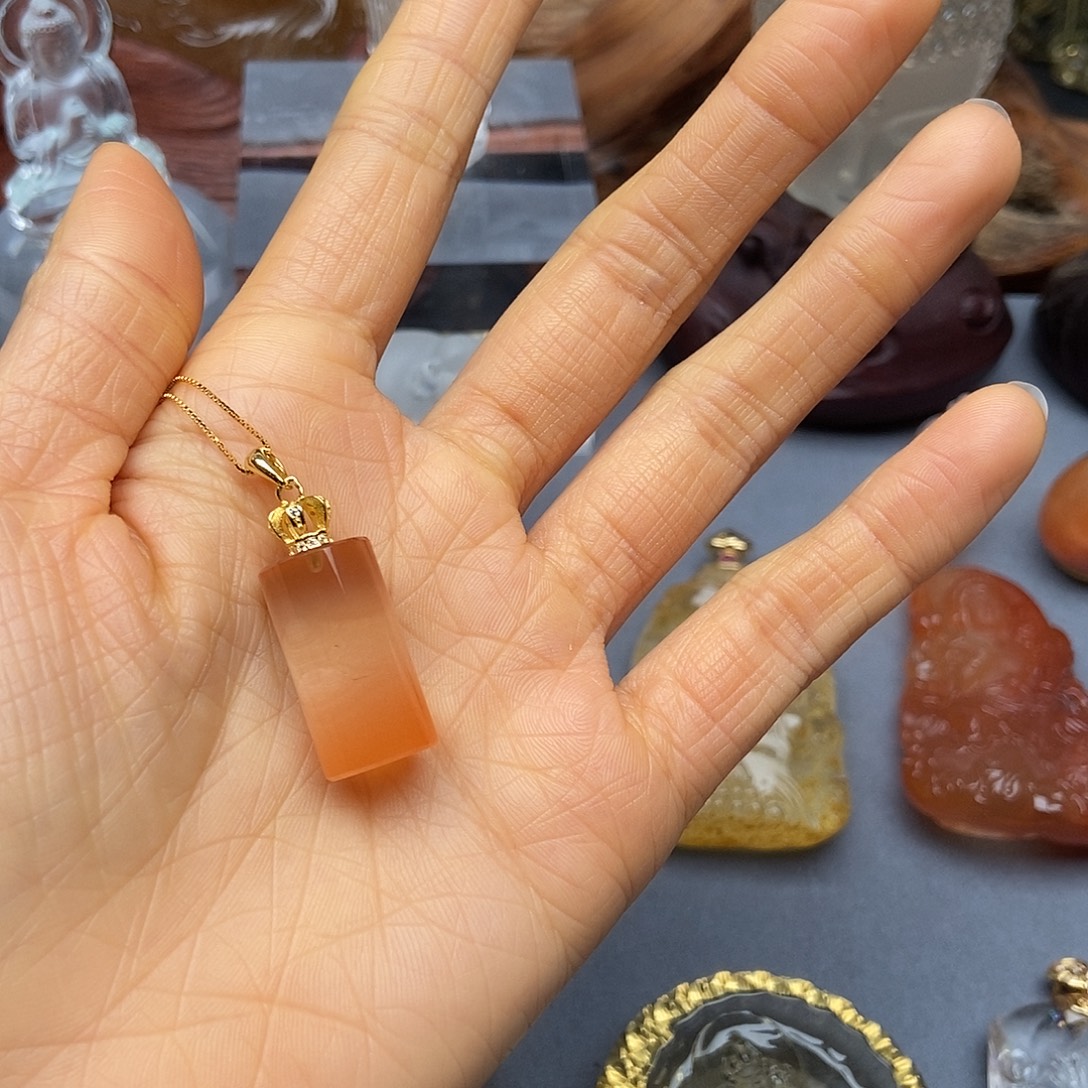 考***5水晶银S925镶嵌颈饰吊坠