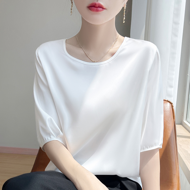 夏季新款私服定制圆领短袖女士时尚百搭款夏季简约宽松