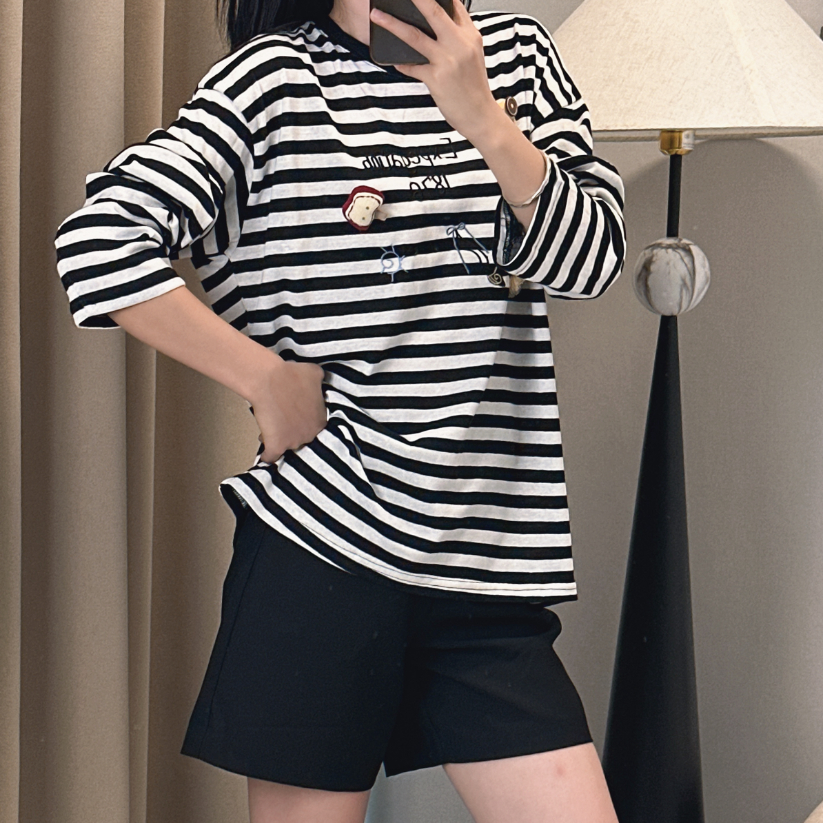【妙女郎】条纹毛绒挂件大版t D4021