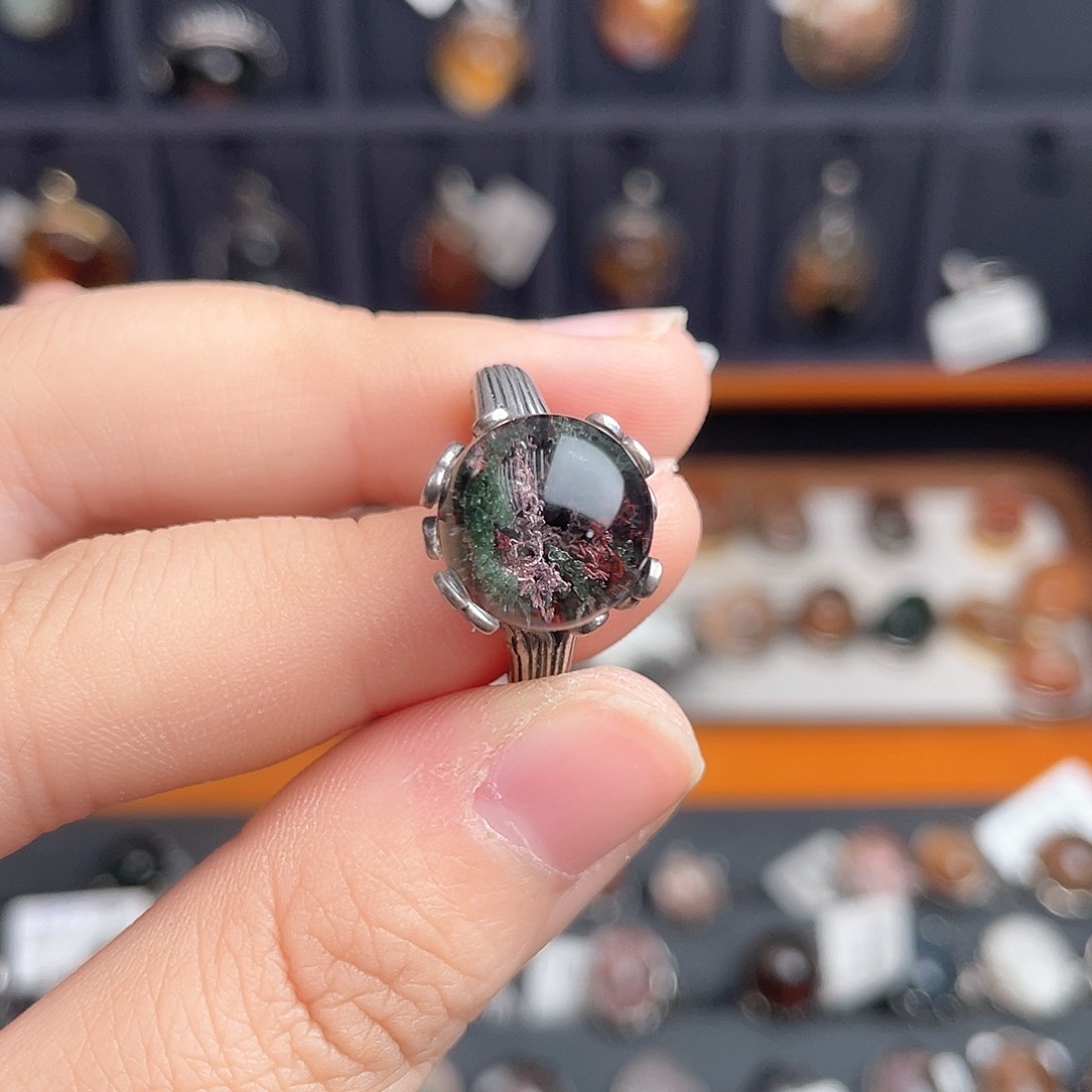 水晶戒指银S925镶嵌艾*美