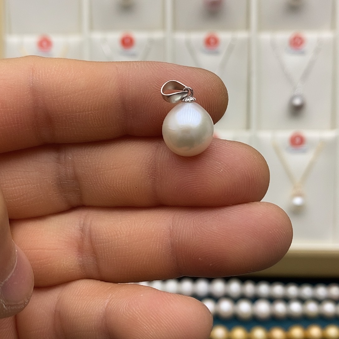 淡水珍珠银S925镶嵌颈饰