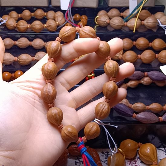 橄榄核手串/手链橄榄核手串三花铁核蒜头1.4