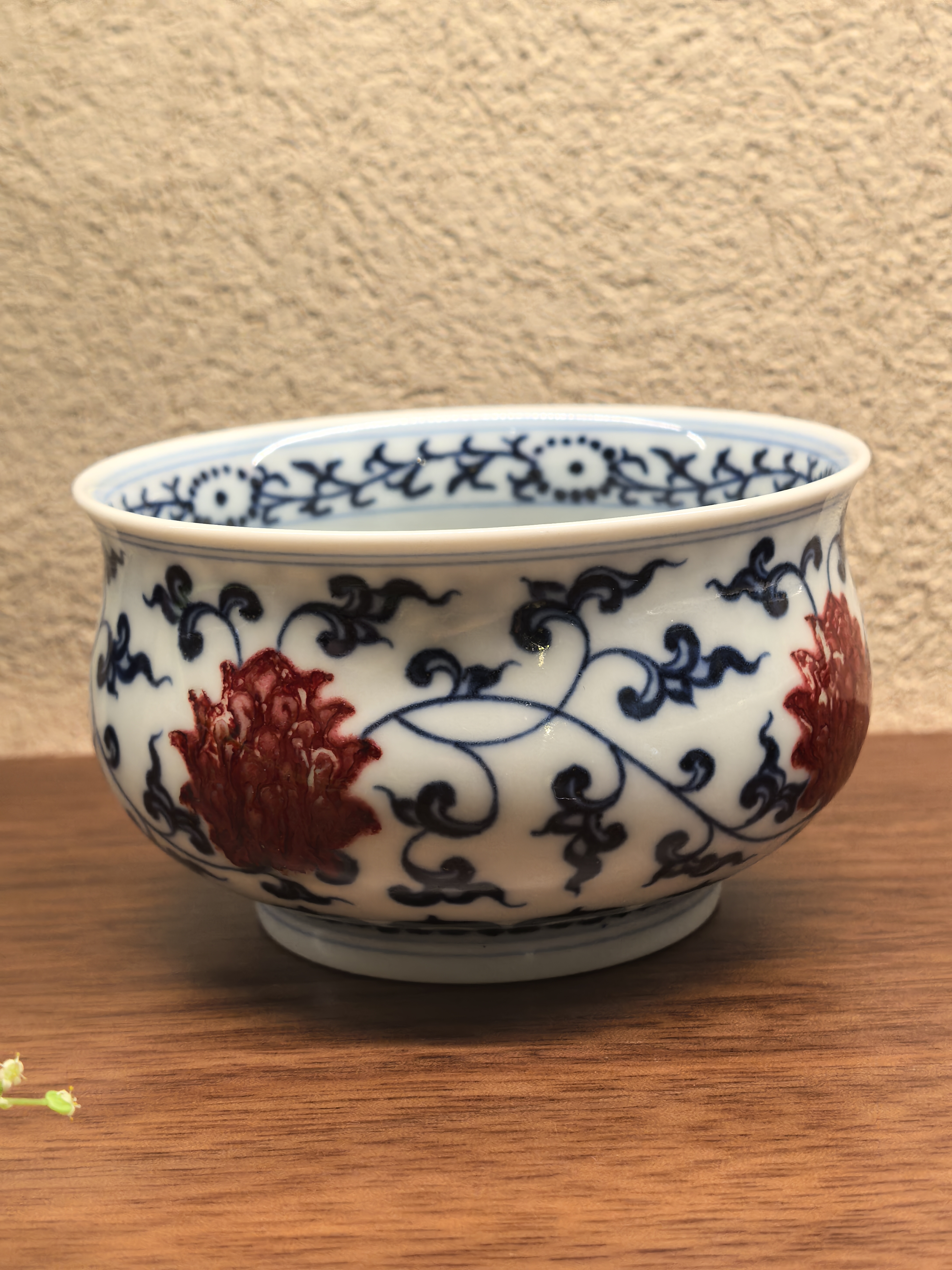 青花釉里红卢氏杯景德镇瓷器茶杯茶具