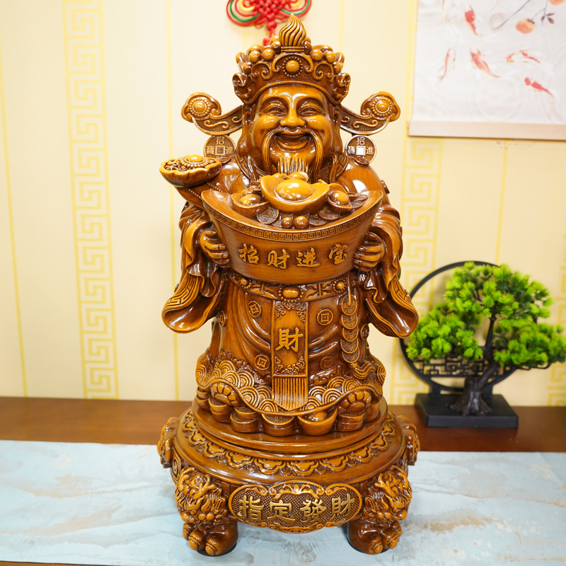 （指定发财）XDH中式家居客厅玄关开业乔迁送礼摆件（长23*40高cm）