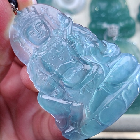 【闪购商品】翡翠颈饰18K金镶嵌天然翡翠