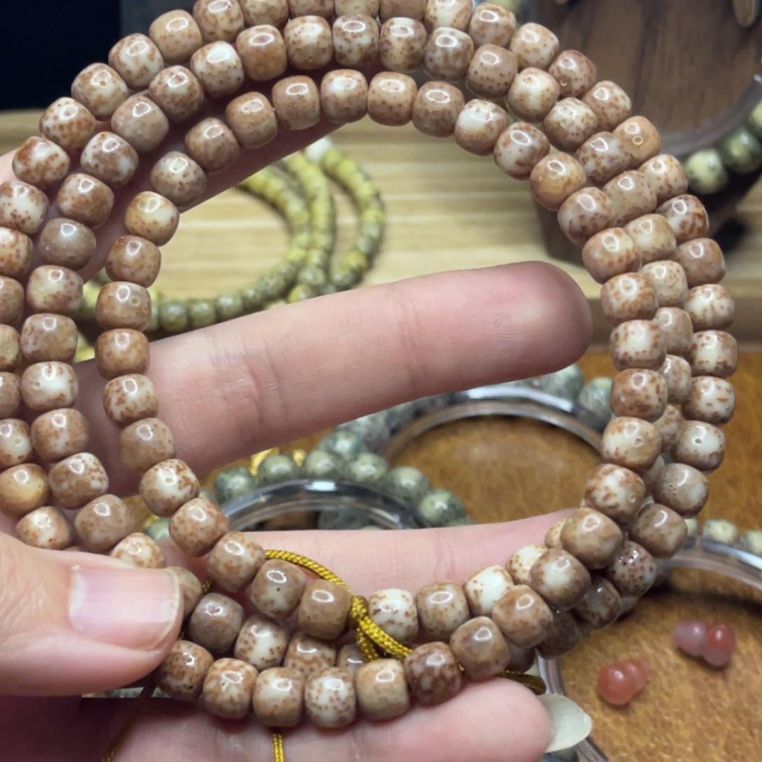 星月菩提手串玉化虎皮108