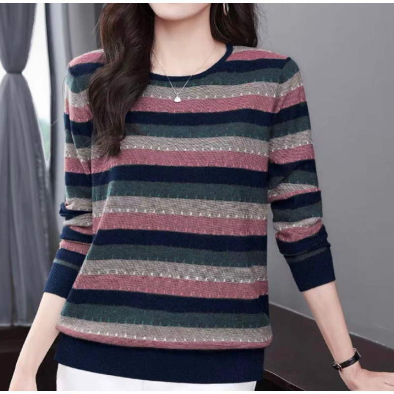 [Q]11.6-1洋气圆领时尚百搭女士上衣长袖