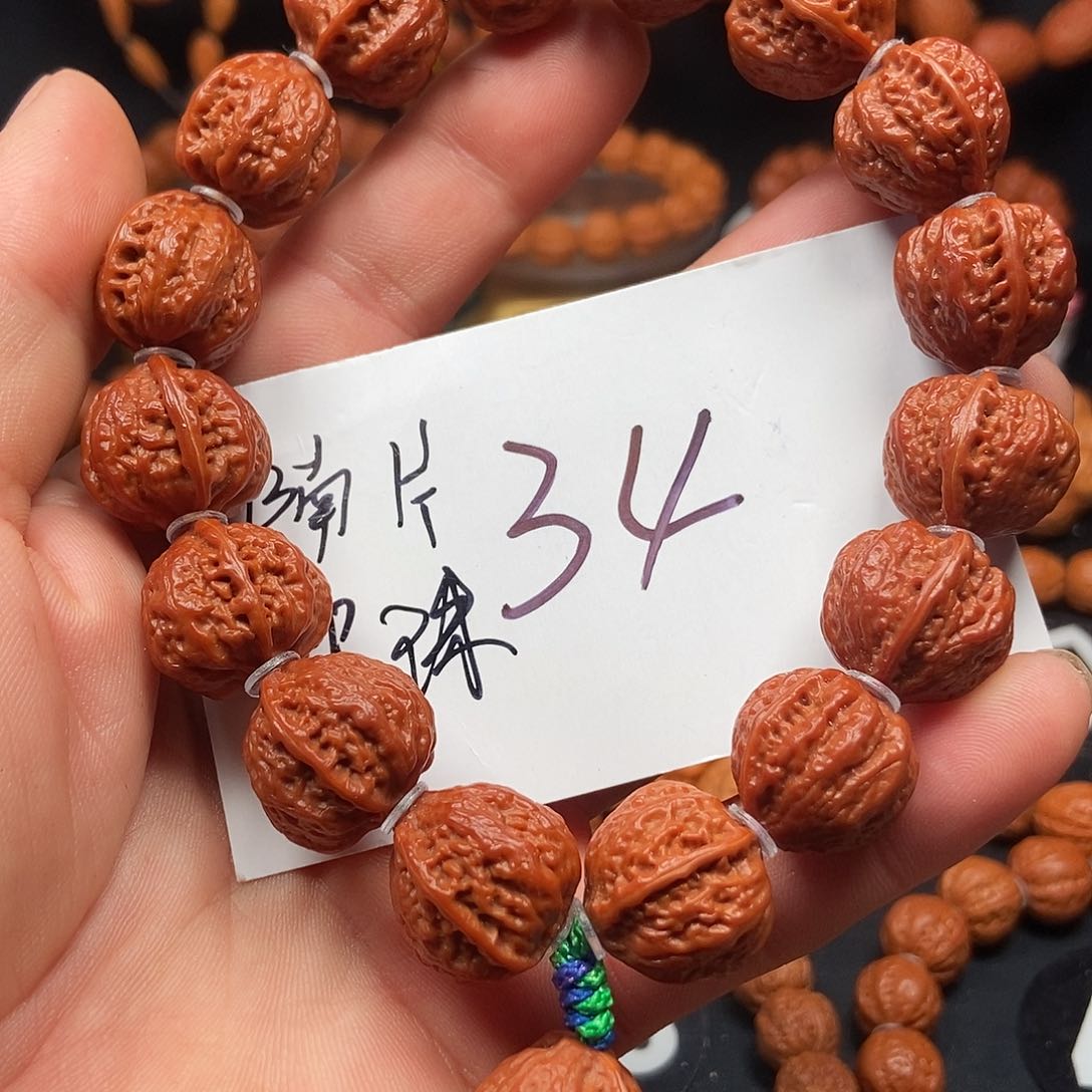 文玩核桃吊坠八棱一道筋18