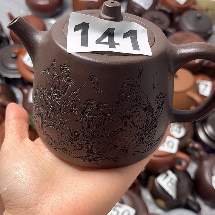 紫砂茶壶紫砂微瑕半手