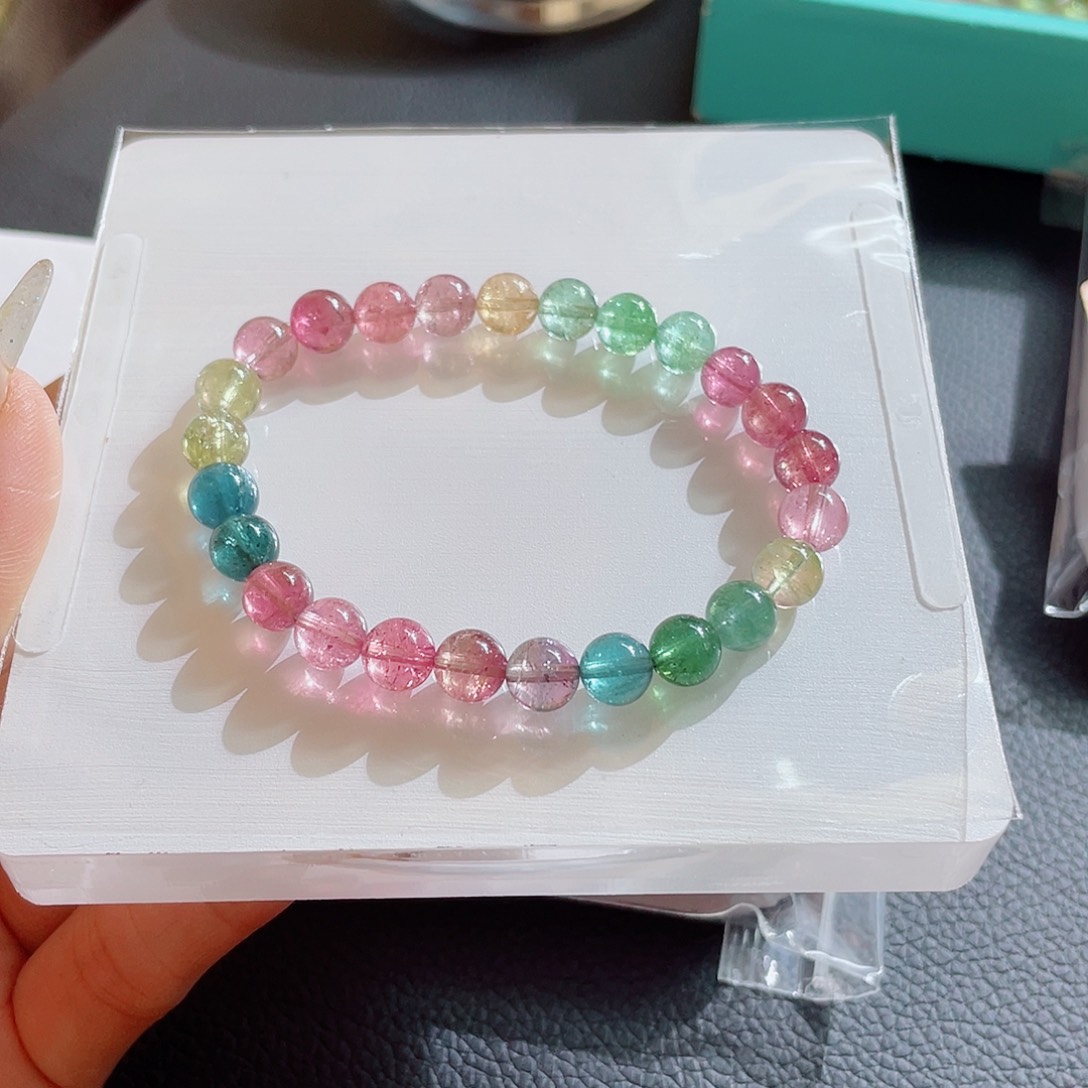 未镶嵌手链碧玺7mm左右