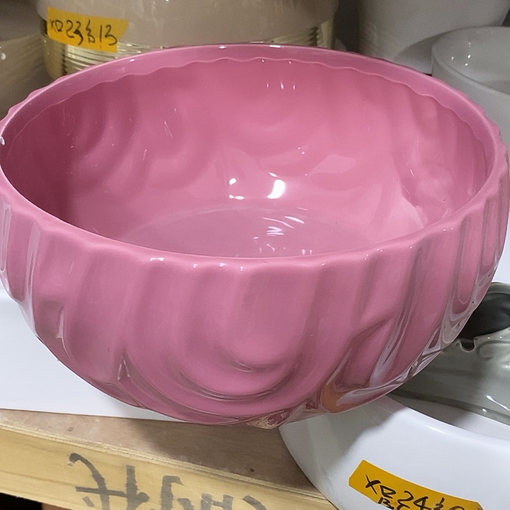 陶盆有孔 瑕疵针孔漏釉介意勿拍外口 23外高11