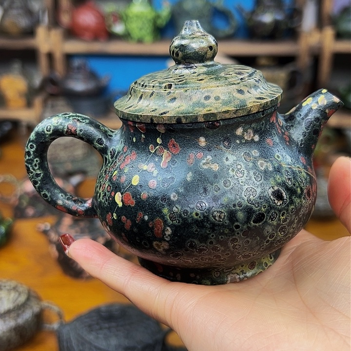 茶空间天然石料原梅花玉江**民