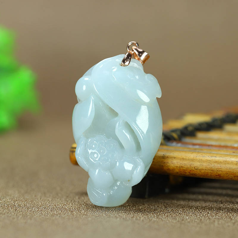 A136珠宝玉石A货翡翠吊坠