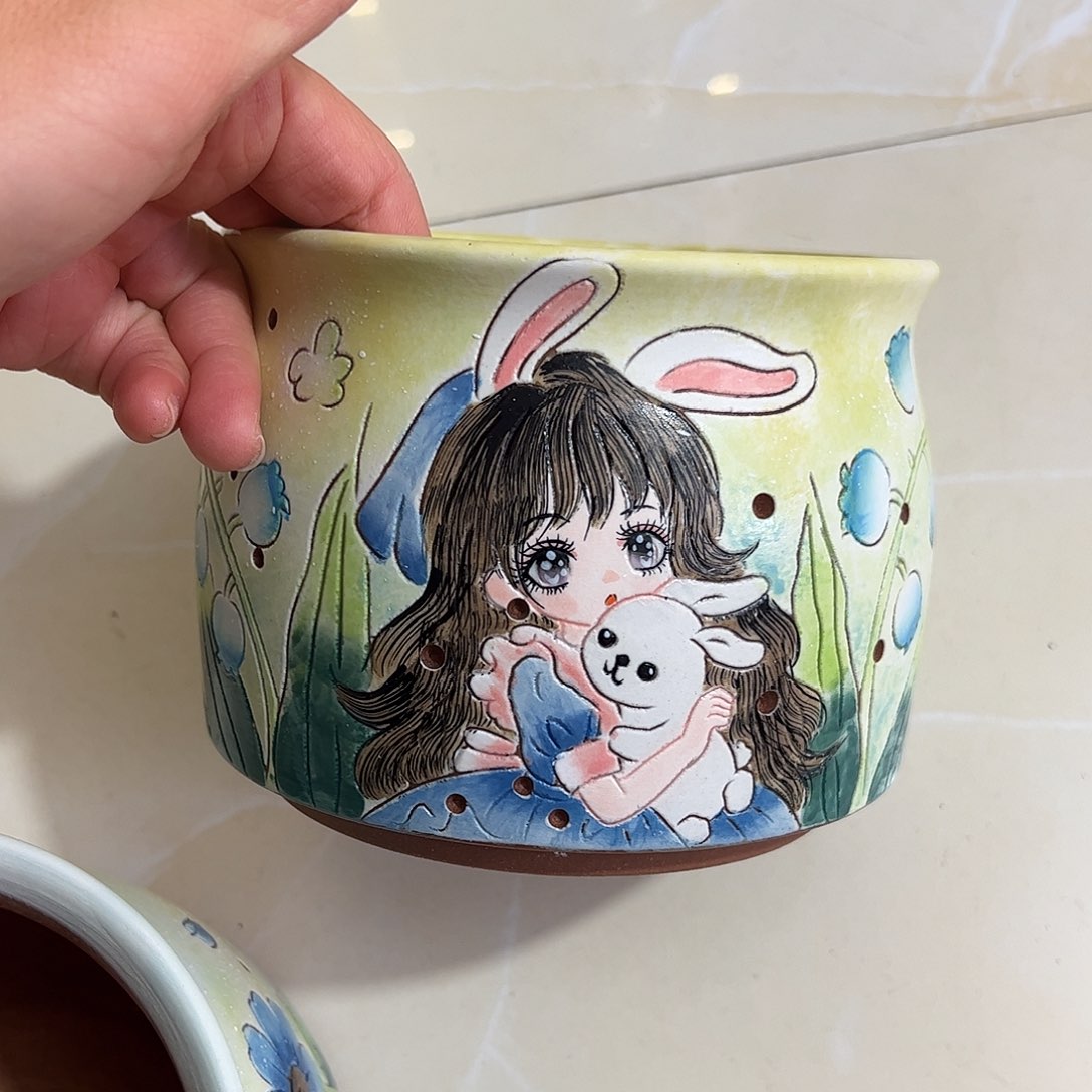 景德镇陶瓷花盆景德镇陶瓷花盆