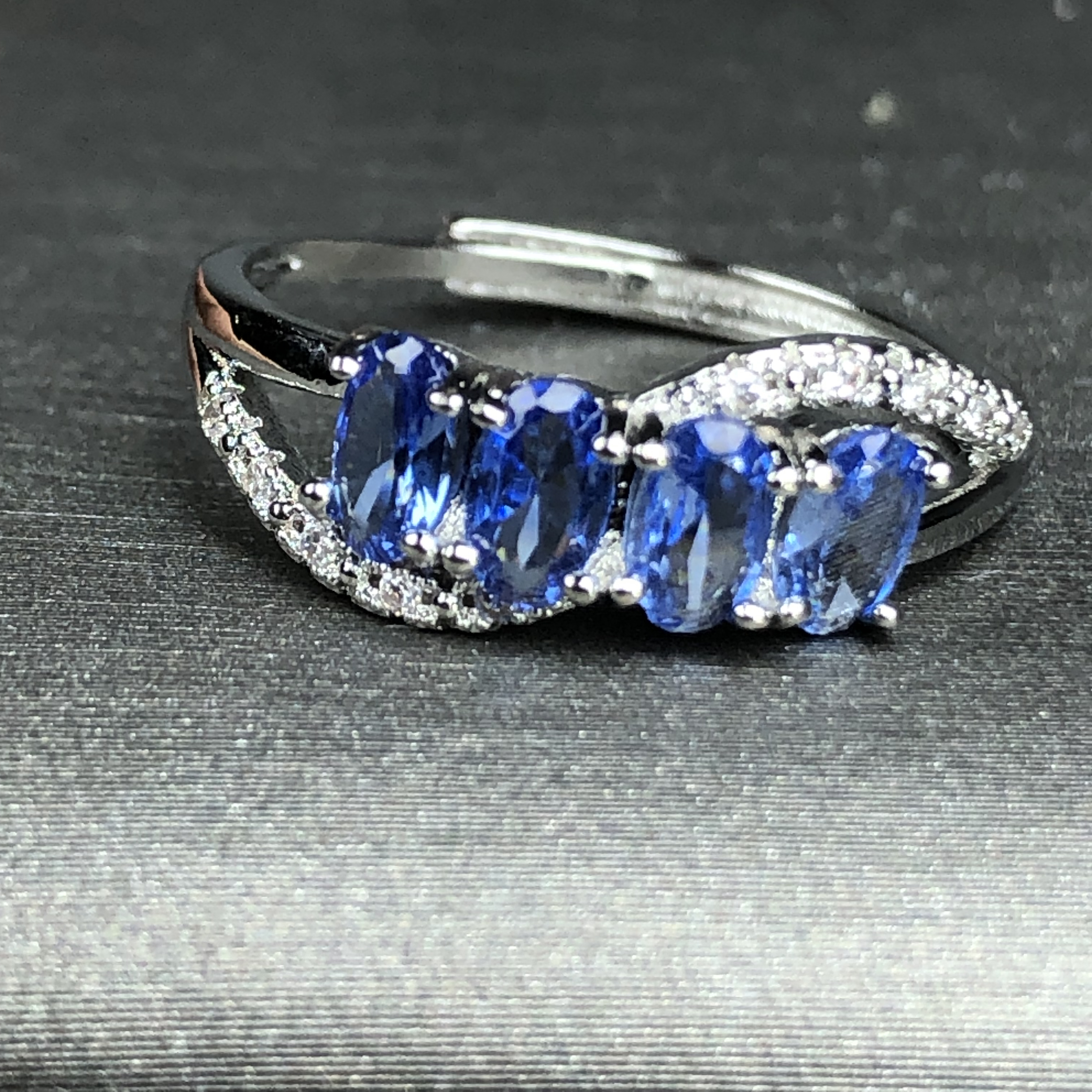 11454坦桑戒指开口可调节美丽漂亮精致豪华精美气质大方 时尚