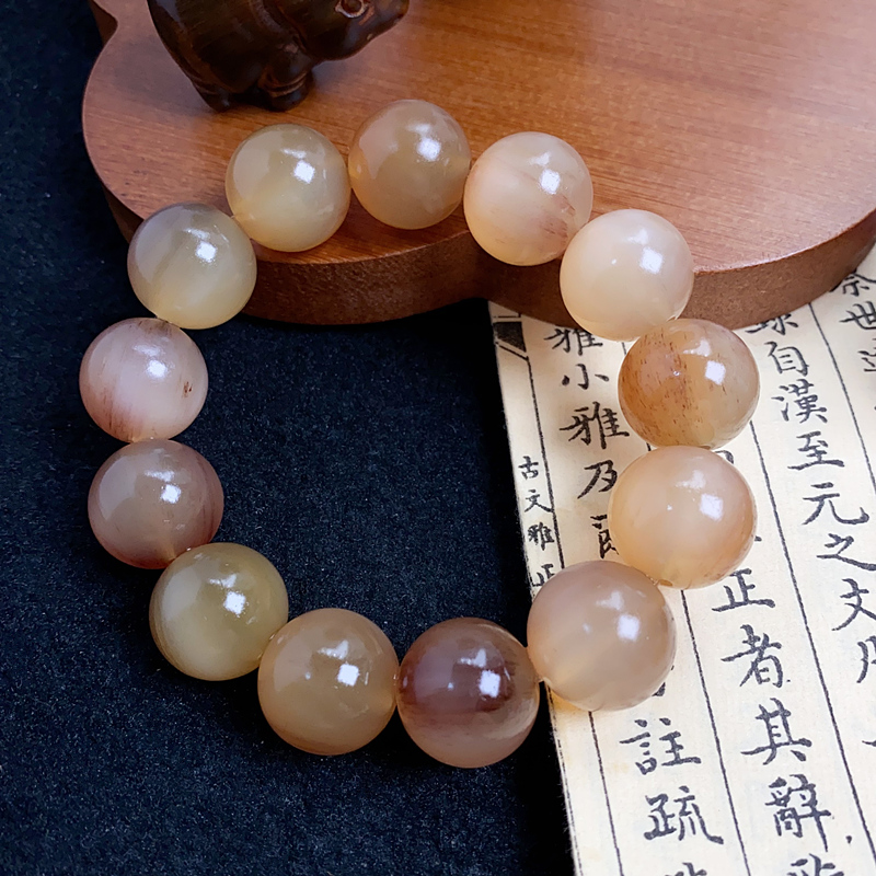 非金属布艺手链 非洲岭羊角手串6mm8mm10mm12mm16mm18mm20mm108颗