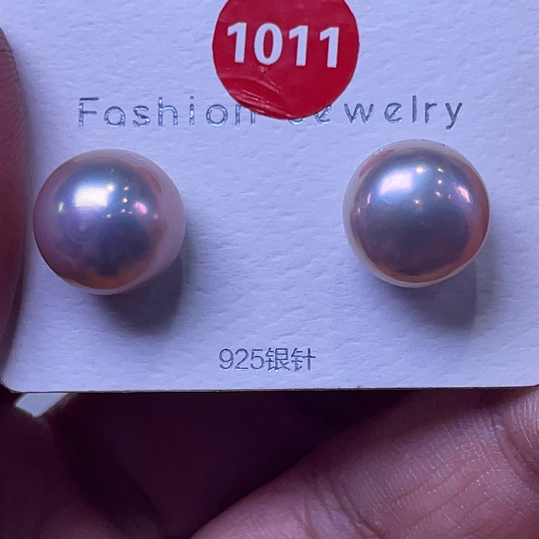 静***静耳饰淡水珍珠银S925镶嵌