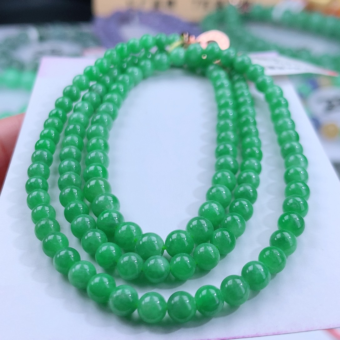 翡翠手链未镶嵌卡4–5mm