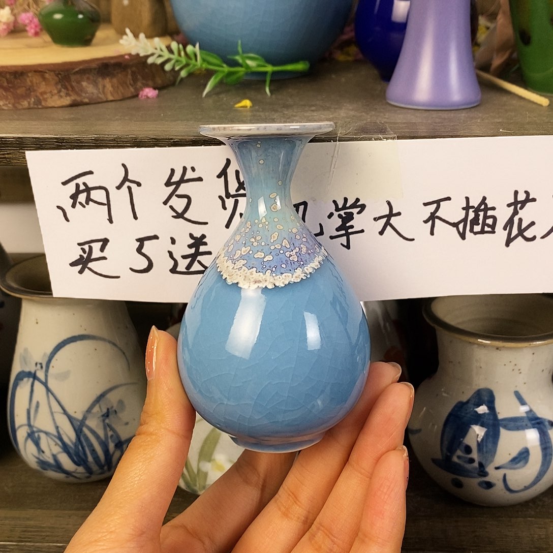 摆件景德镇高温陶瓷小花瓶