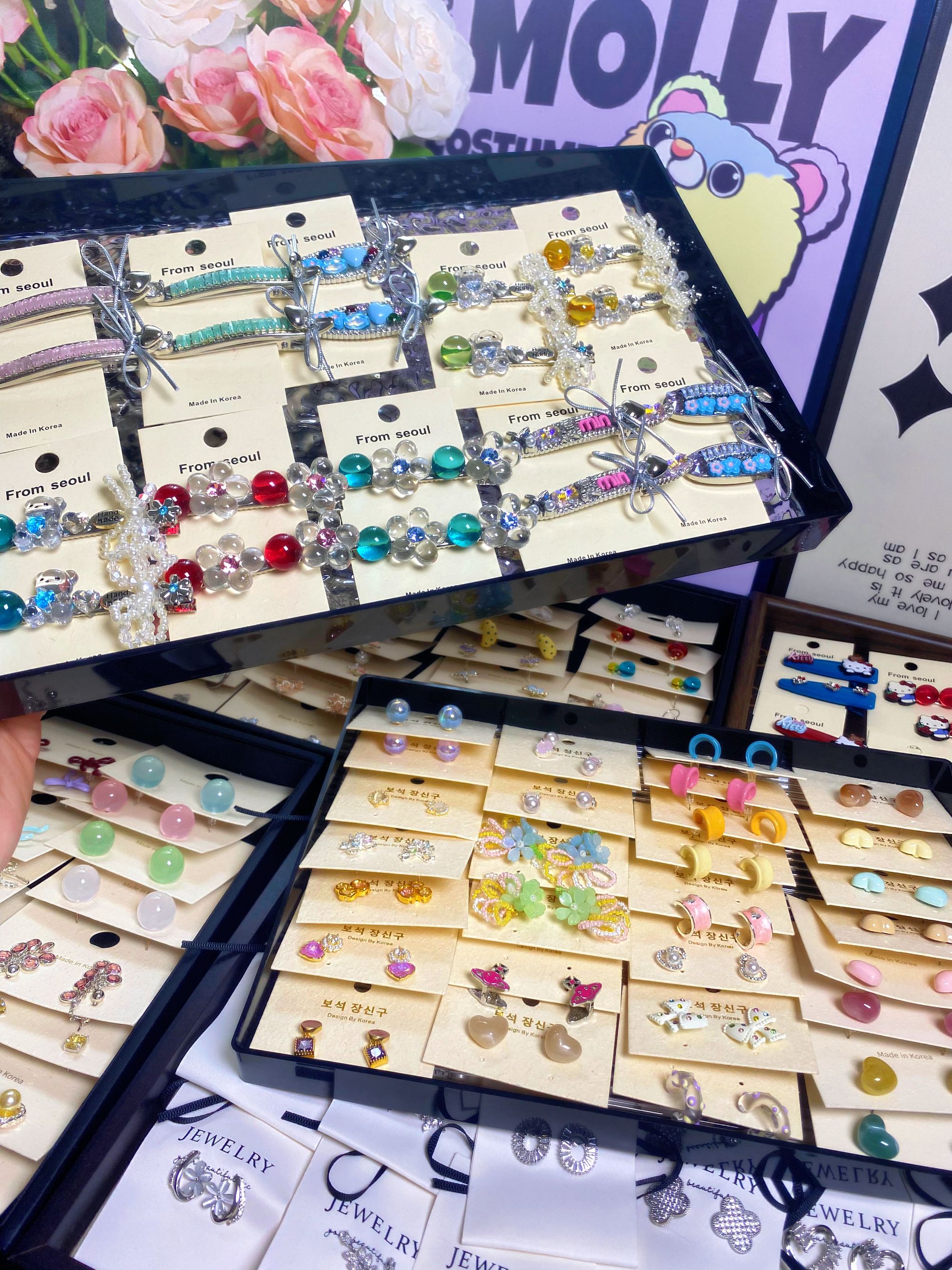 铜合金铜耳饰 韩版简约精致耳钉女时尚日韩可爱【直播链接】