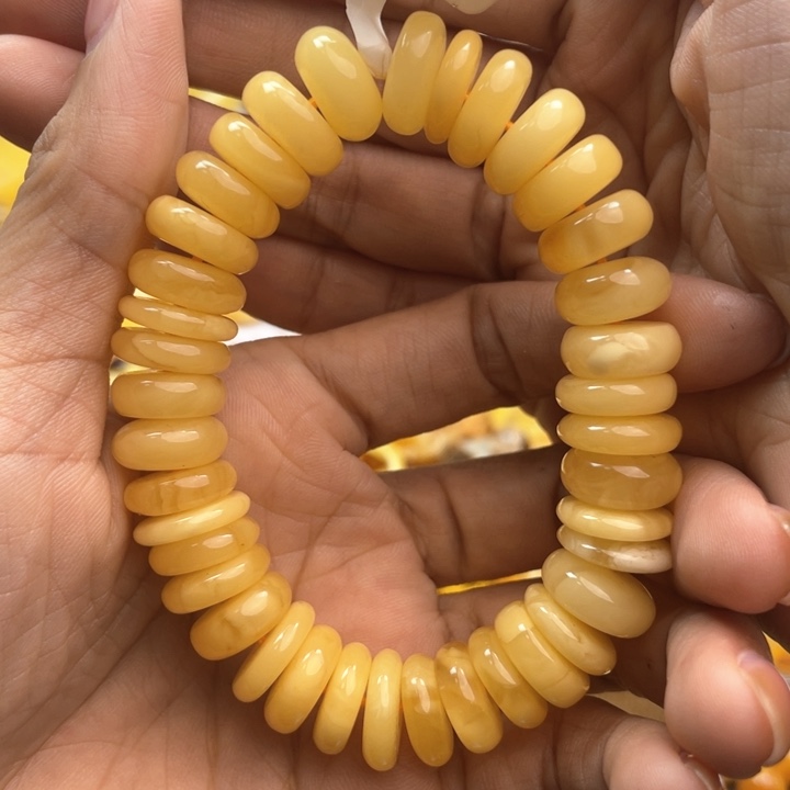 蜜蜡手串未镶嵌蜜蜡算盘手串13m
