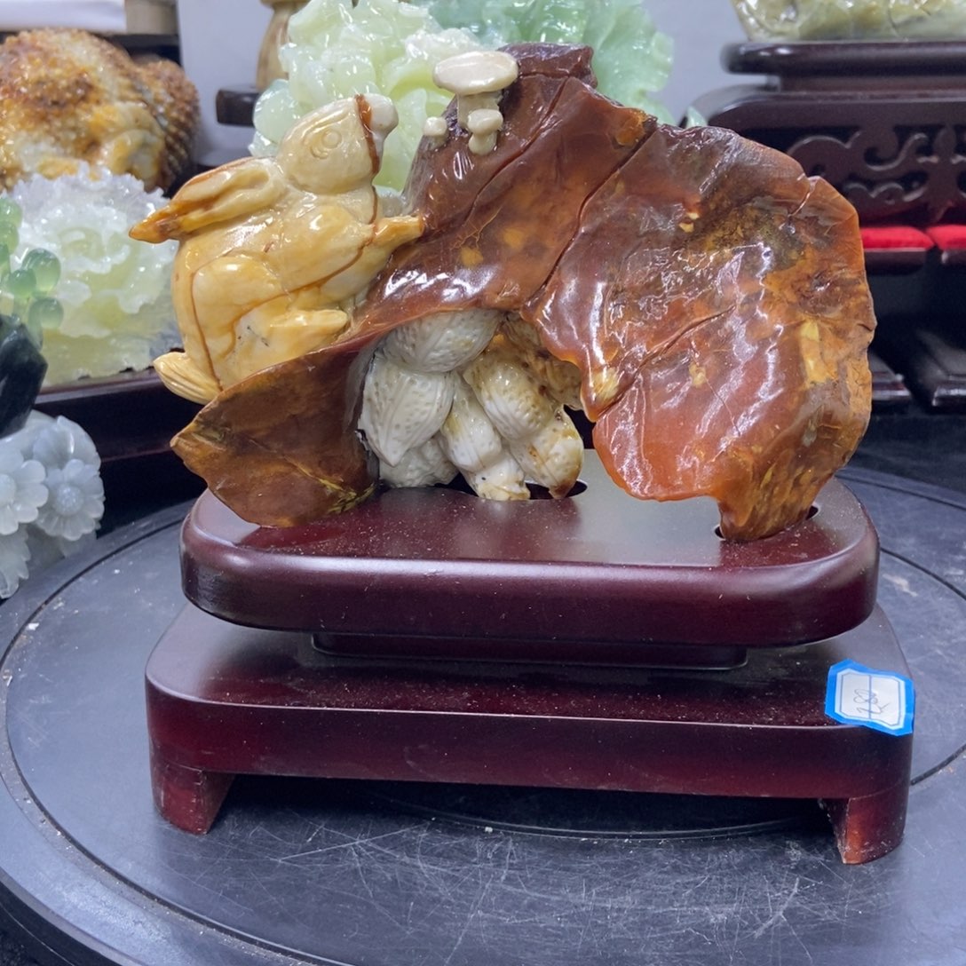 石材天然岫岩玉摆件