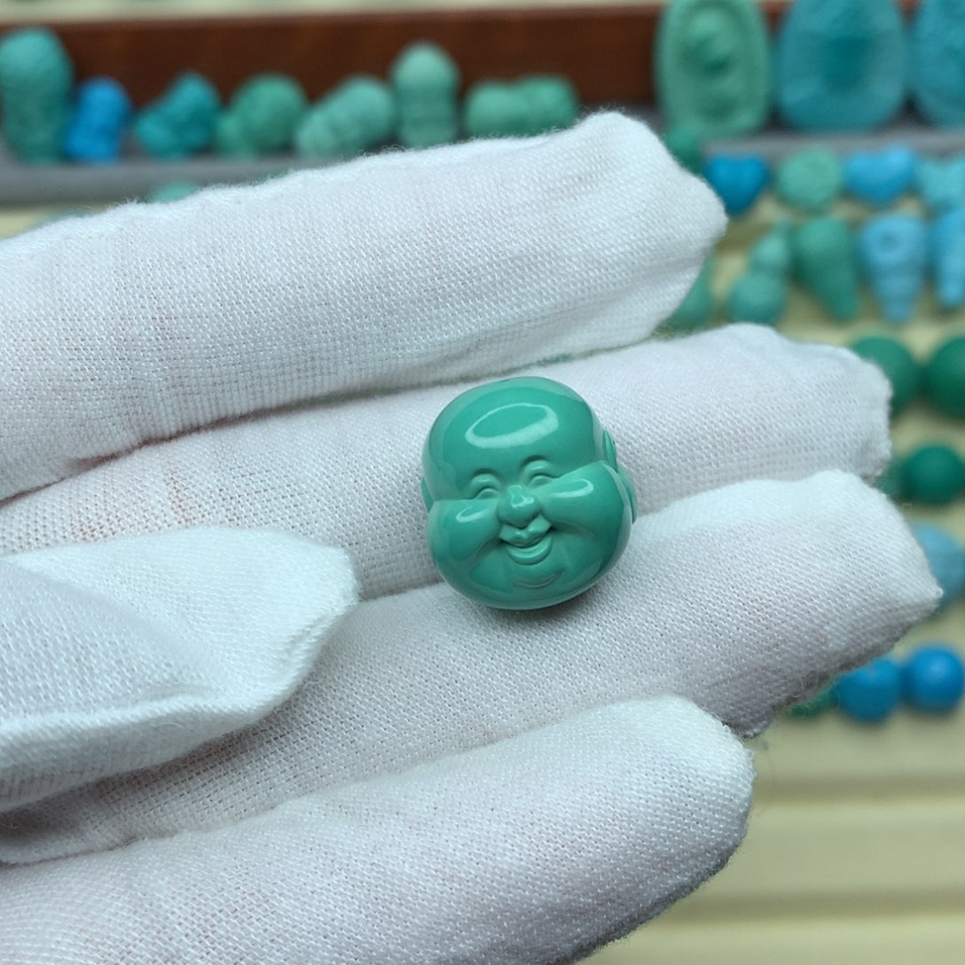 一***年高瓷绿弥勒佛尺寸15➕